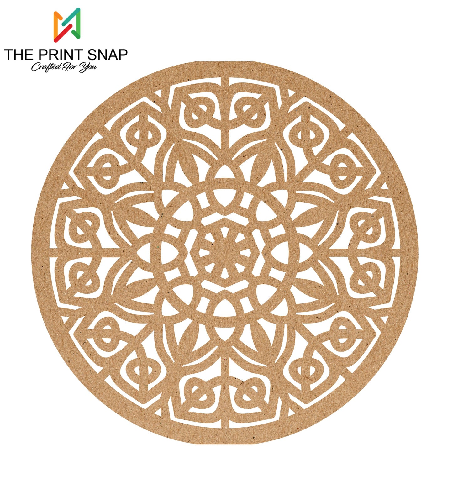 MDF Coaster with Stand | Tea Coaster | Set of 6 | Mandala Design 006