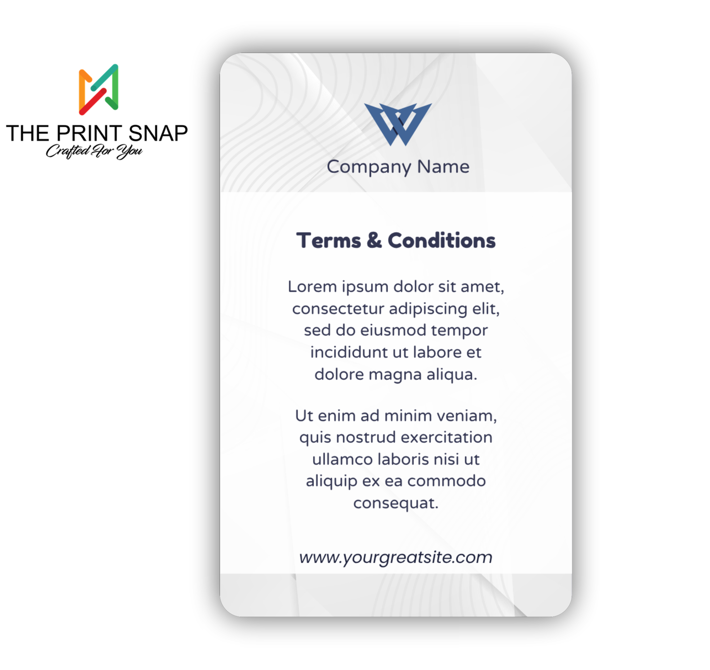 Employee ID card with custom photo, name, logo, and barcode – printed on durable PVC for office and corporate use.
