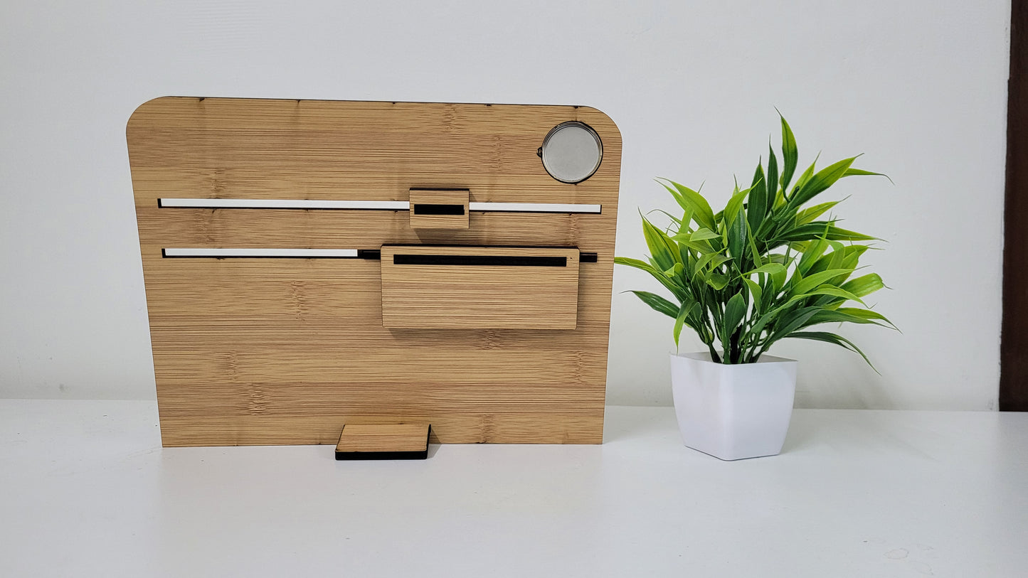 Desk Table Calendar with Clock - Slide Calendar | Desk Calendar | Corporate Gift