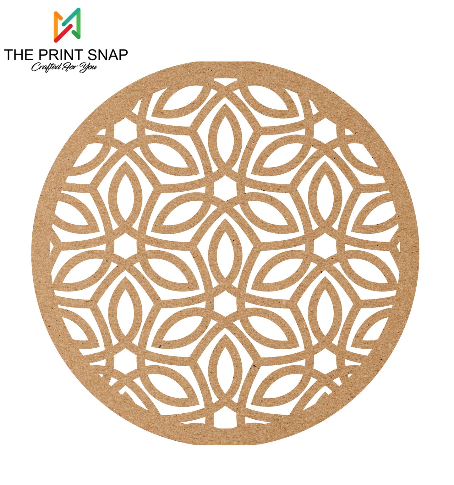 MDF Coaster with Stand | Tea Coaster | Set of 6 | Mandala Design 003