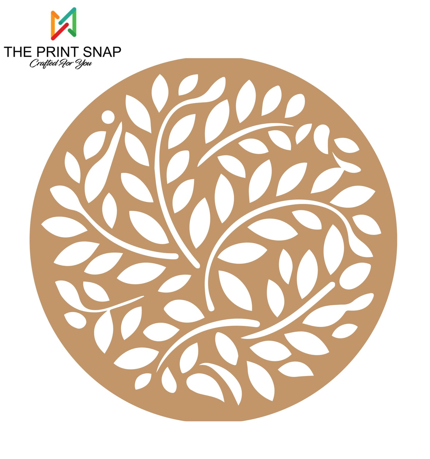MDF Coaster with Stand | Tea Coaster | Set of 6 | Mandala Design 009