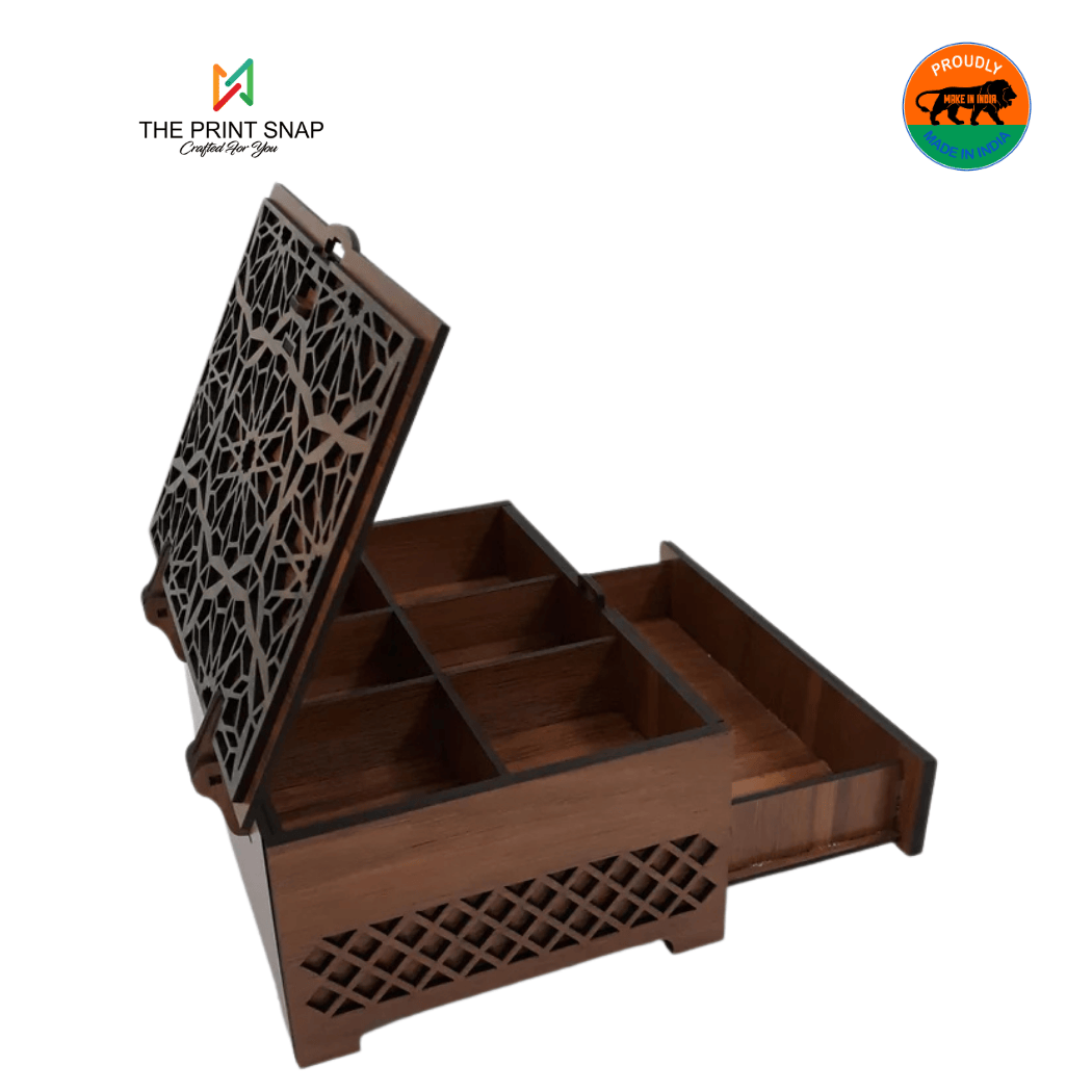 Corporate Gift - Dry Fruit Box | Premium Corporate Gift | Handcrafted | Custom Branding | Antique Design with Drawer