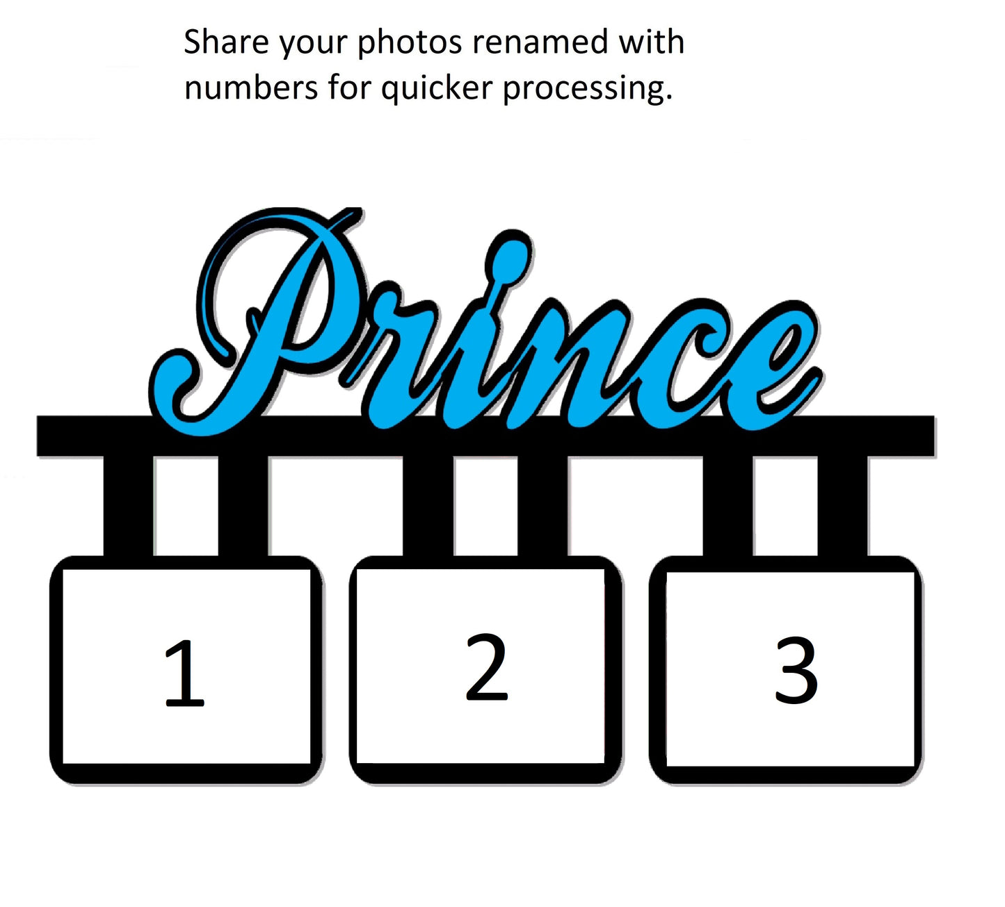 Prince - 3 Pic Personalised Collage Photo Frame