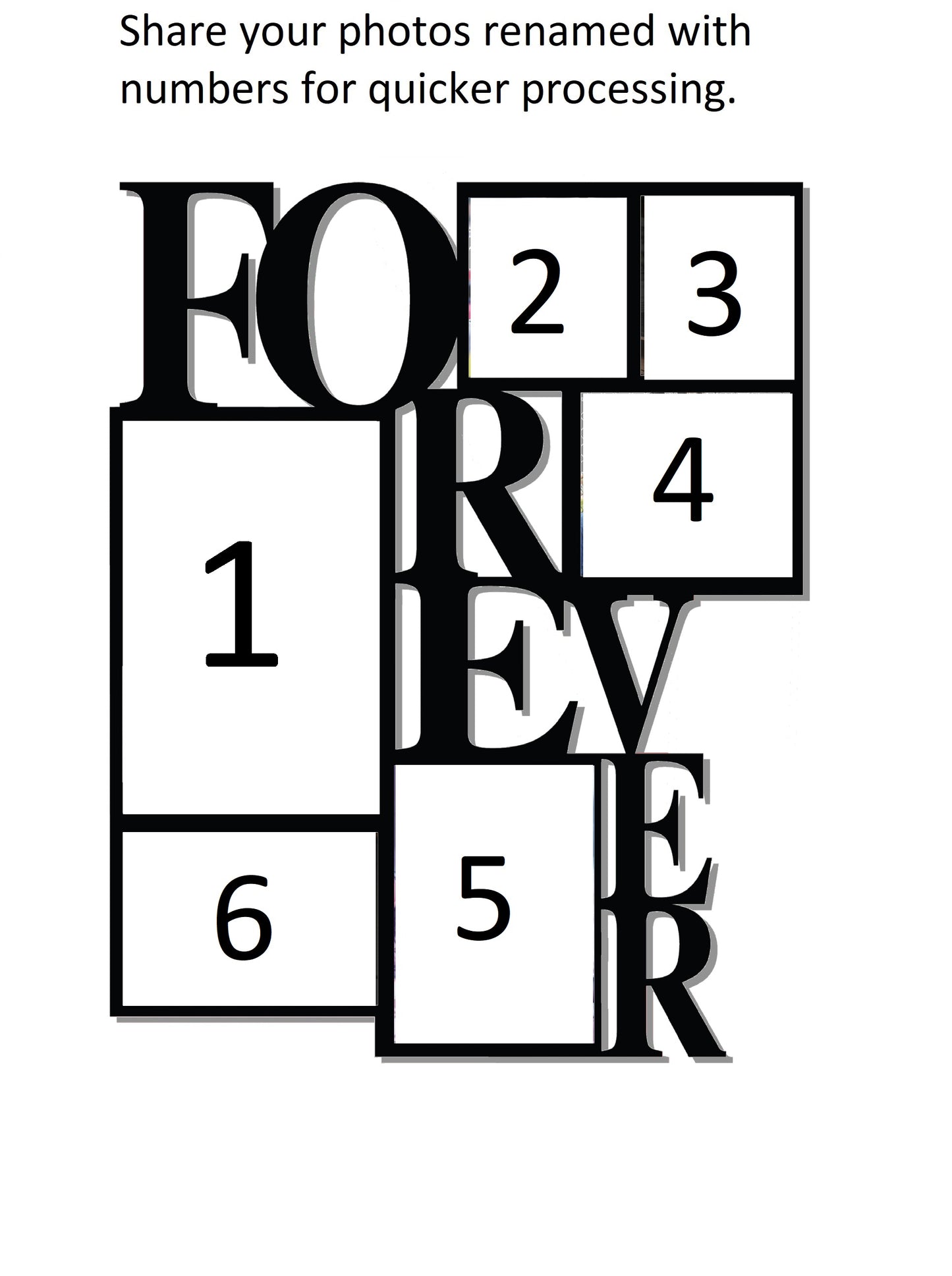 Forever - 6 Pic Personalised Collage Photo Frame