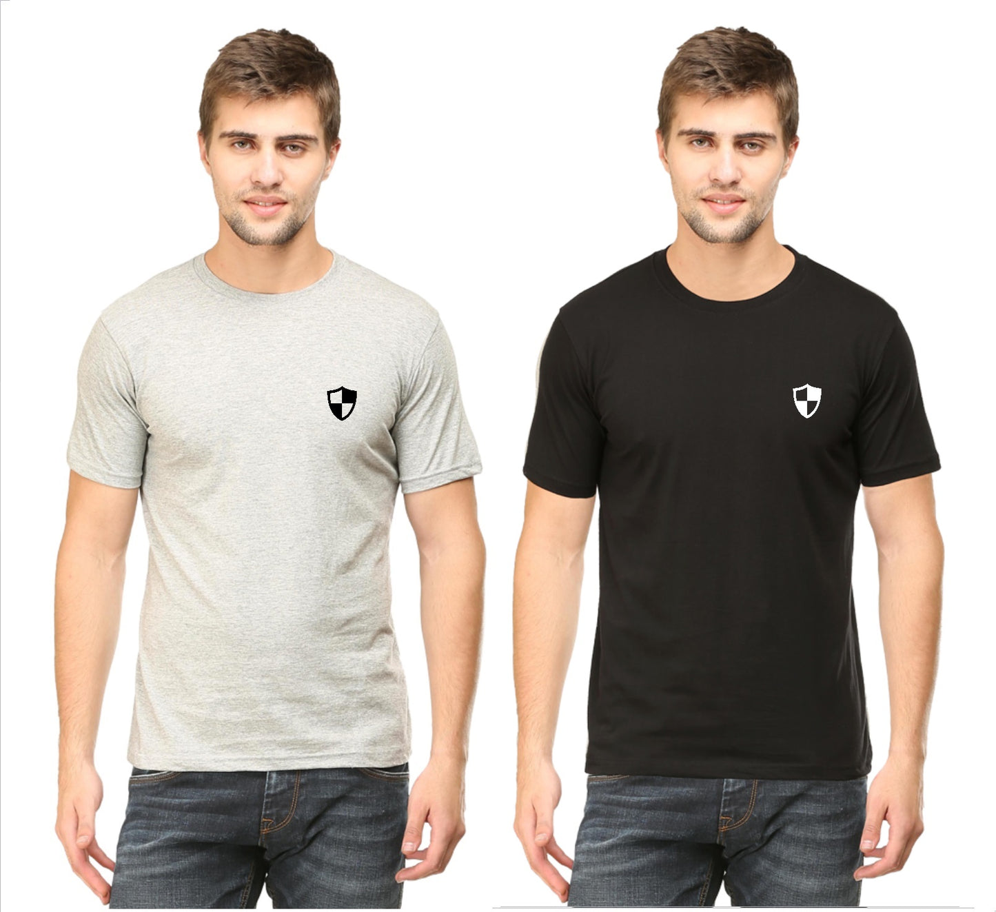 Combo Shirt | Shield Badge | Grey & Black