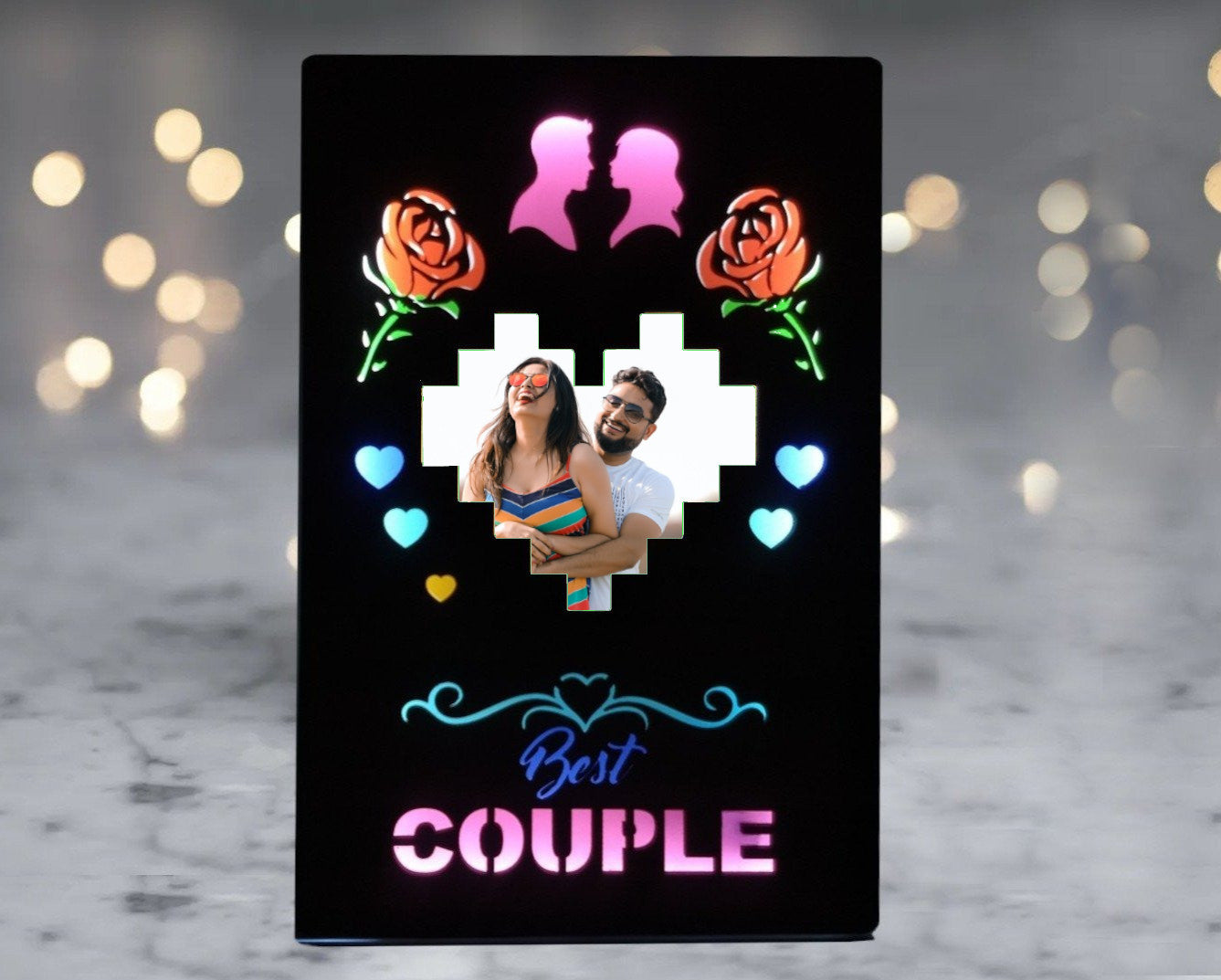 LED Personalised Table Top | Best Couple