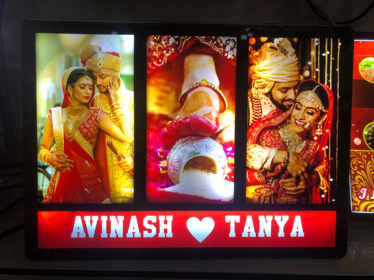 LED 3 Photo Frame - Anniversary