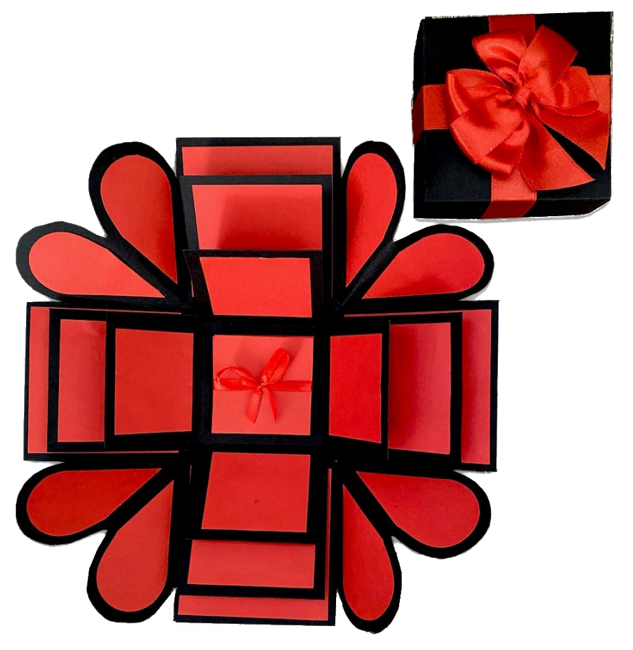 3 Layer | 20 Photos | Romantic Heart Explosion Box | PC 01