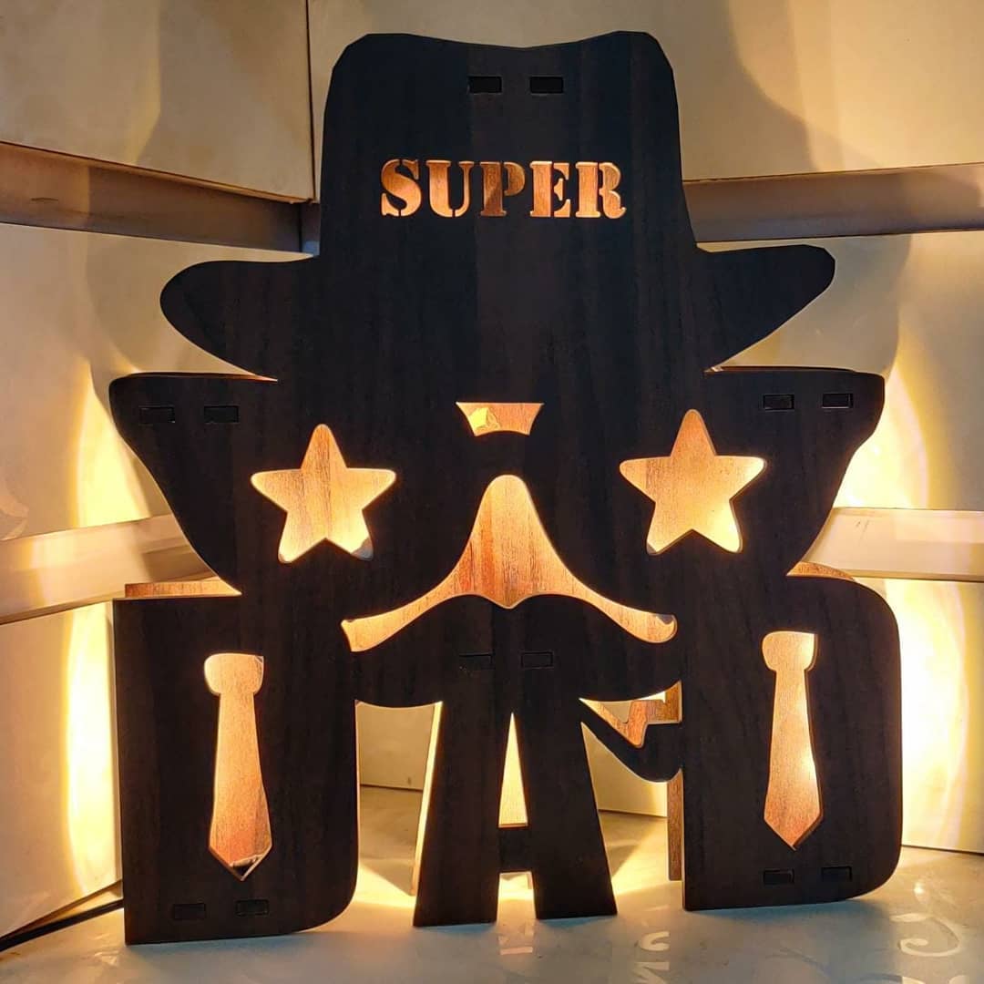 Personalised LED Super Dad
