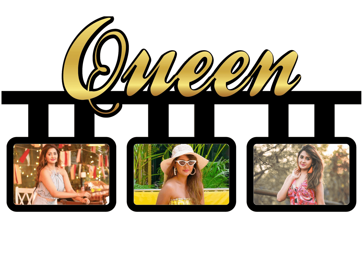 Queen - 3 Pic Personalised Collage Photo Frame