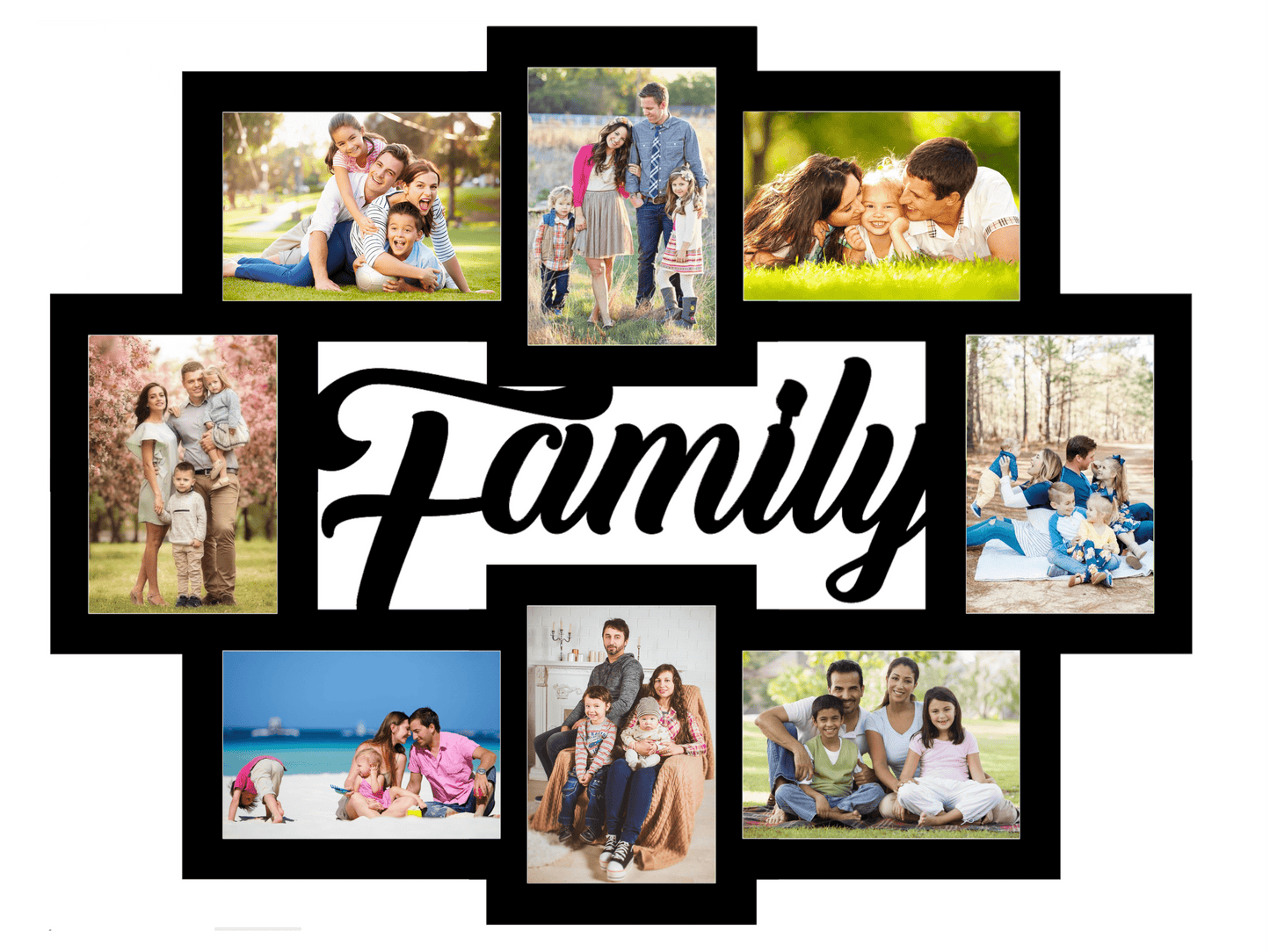 Family - 8 Pic Personalised Collage Photo Frame