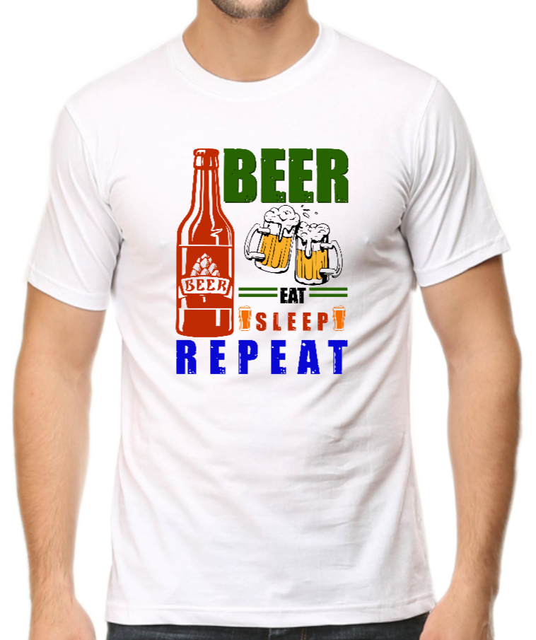 Beer Repeat| Printed Shirt