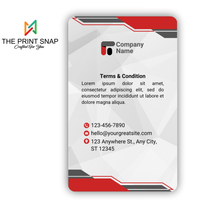 Employee ID card with custom photo, name, logo, and barcode – printed on durable PVC for office and corporate use.