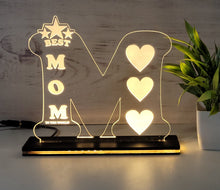 Best MOM LED night lamp with heart design – personalized Mother's Day gift