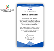 Employee ID card with custom photo, name, logo, and barcode – printed on durable PVC for office and corporate use.
