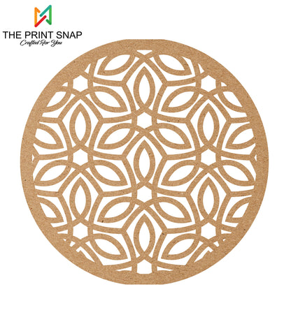 MDF Coaster with Stand | Tea Coaster | Set of 6 | Mandala Design 003