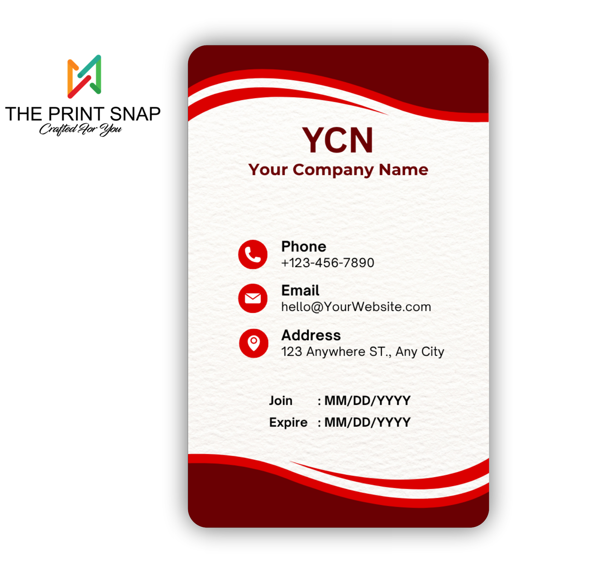 Employee ID card with custom photo, name, logo, and barcode – printed on durable PVC for office and corporate use.