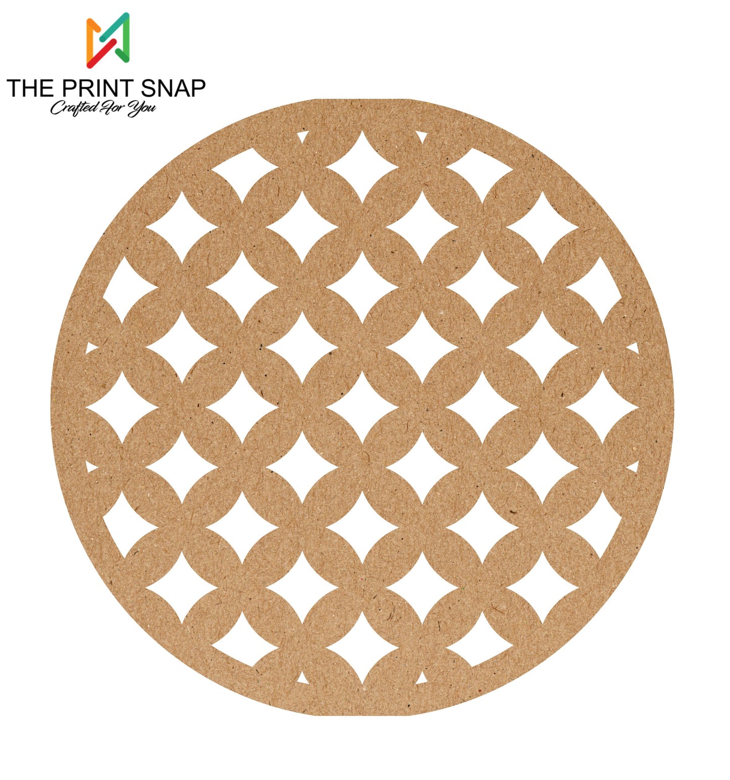 MDF Coaster with Stand | Tea Coaster | Set of 6 | Mandala Design 007