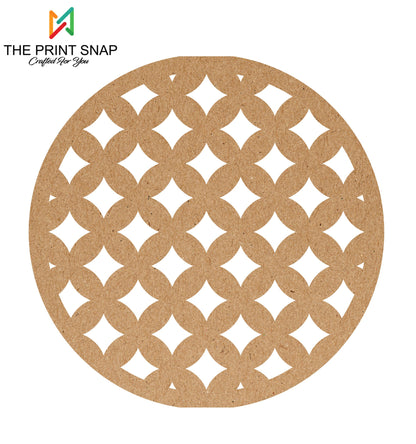 MDF Coaster with Stand | Tea Coaster | Set of 6 | Mandala Design 007