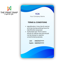 Employee ID card with custom photo, name, logo, and barcode – printed on durable PVC for office and corporate use.