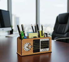 Retro Radio Look Calendar Desk Organizer | Lifetime Calendar | Desk Calendar | Desk Accessories | Corporate Gift