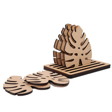 MDF Leaf Shape Tea Coaster(6Pcs)