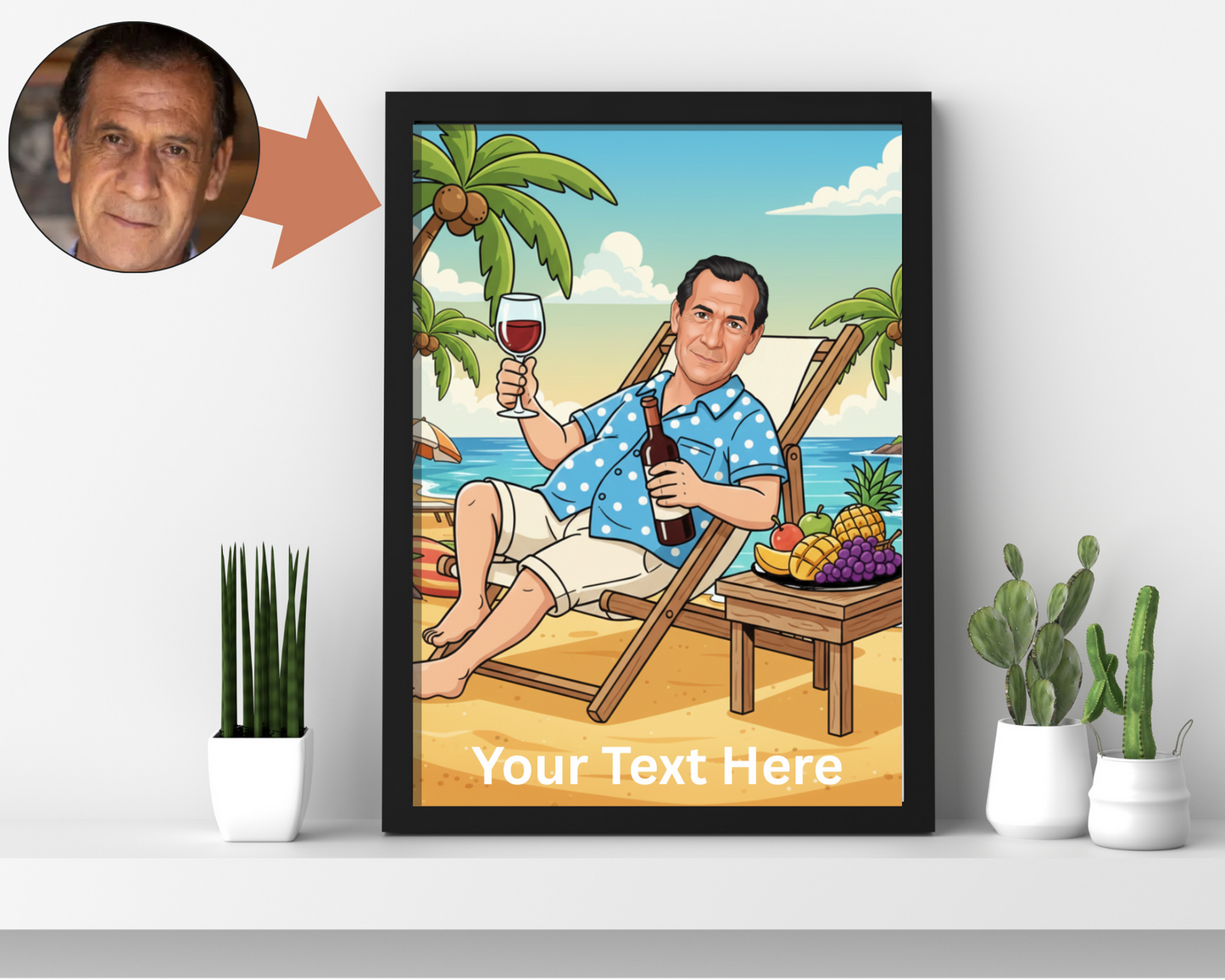Retirement Caricatures | Retirement  Gifts | Photo Frame | Design 01