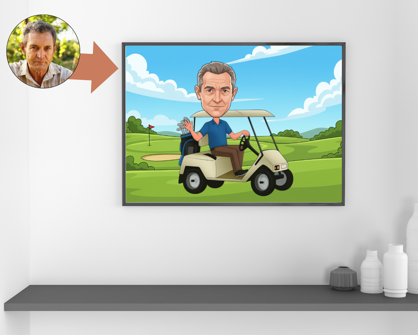 Retirement Caricatures | Retirement  Gifts | Photo Frame | Design 02