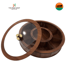 Corporate Gift - Dry Fruit Box | Premium Corporate Gift | Handcrafted | Custom Branding | Round with Transparent Lid