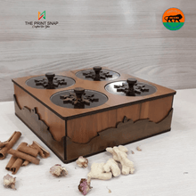 Corporate Gift - Dry Fruit Box | Premium Corporate Gift | Handcrafted | Custom Branding | 4 Compartment Box