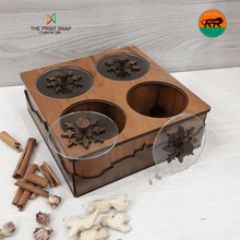 Corporate Gift - Dry Fruit Box | Premium Corporate Gift | Handcrafted | Custom Branding | 4 Compartment Box