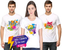 Holi Printed T-Shirts | Combo of 3