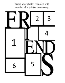 Friends - 6 Pic Personalised Collage Photo Frame