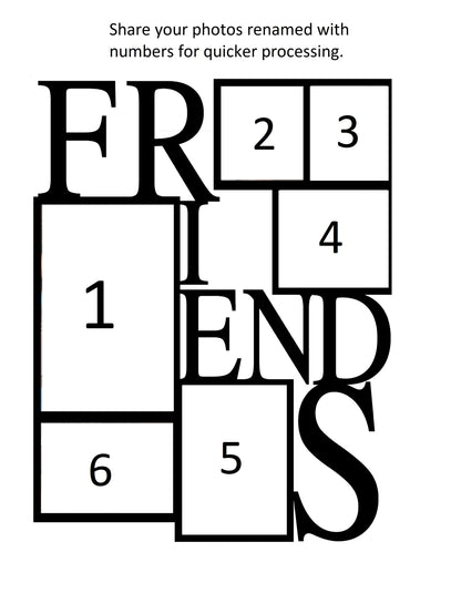 Friends - 6 Pic Personalised Collage Photo Frame