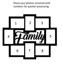 Family - 8 Pic Personalised Collage Photo Frame