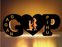 Personalised LED Name Initials | Name Initial with Heart