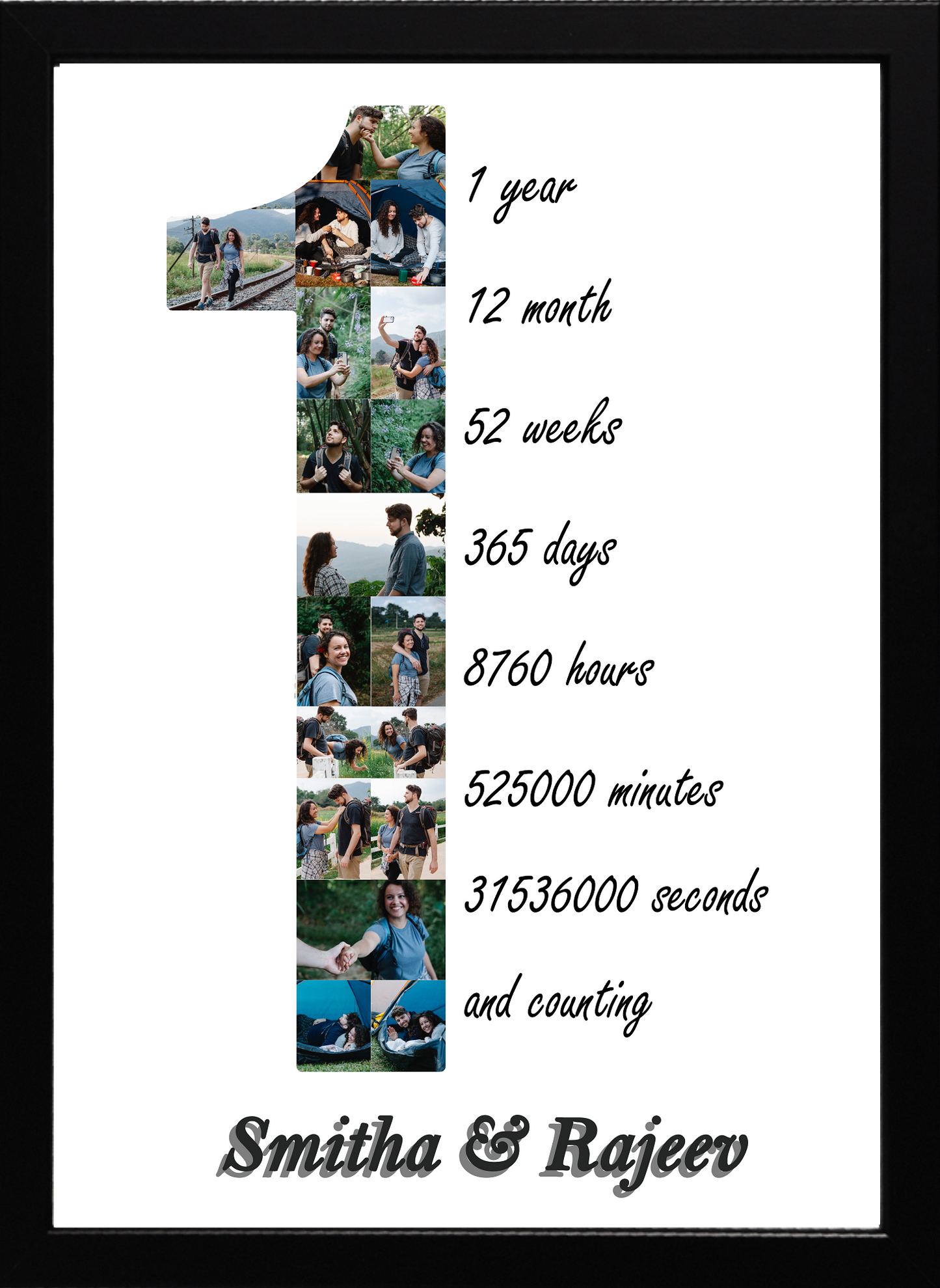 Personalized Mosaic Photo Frame | Number Mosaic
