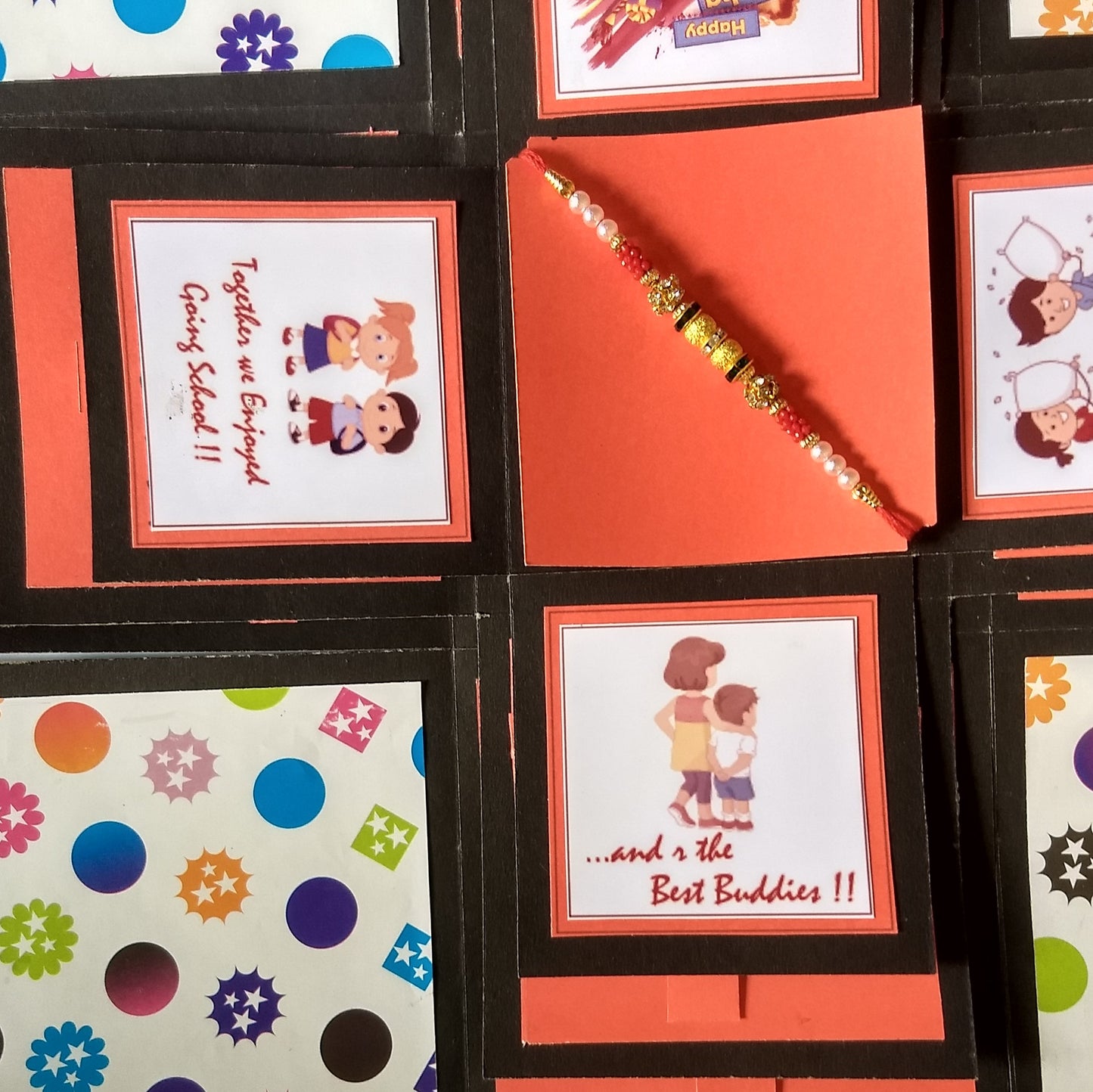 Rakhi Explosion Box | 8 Photo & 8 Message Card
