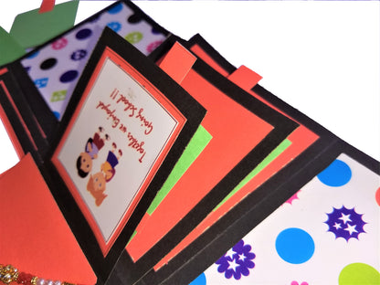 Rakhi Explosion Box | 8 Photo & 8 Message Card with Chocolate