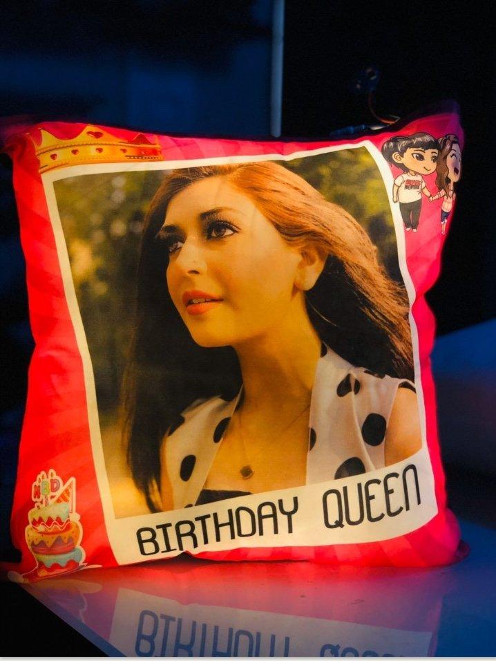 LED Cushion | Happy Birthday Queen