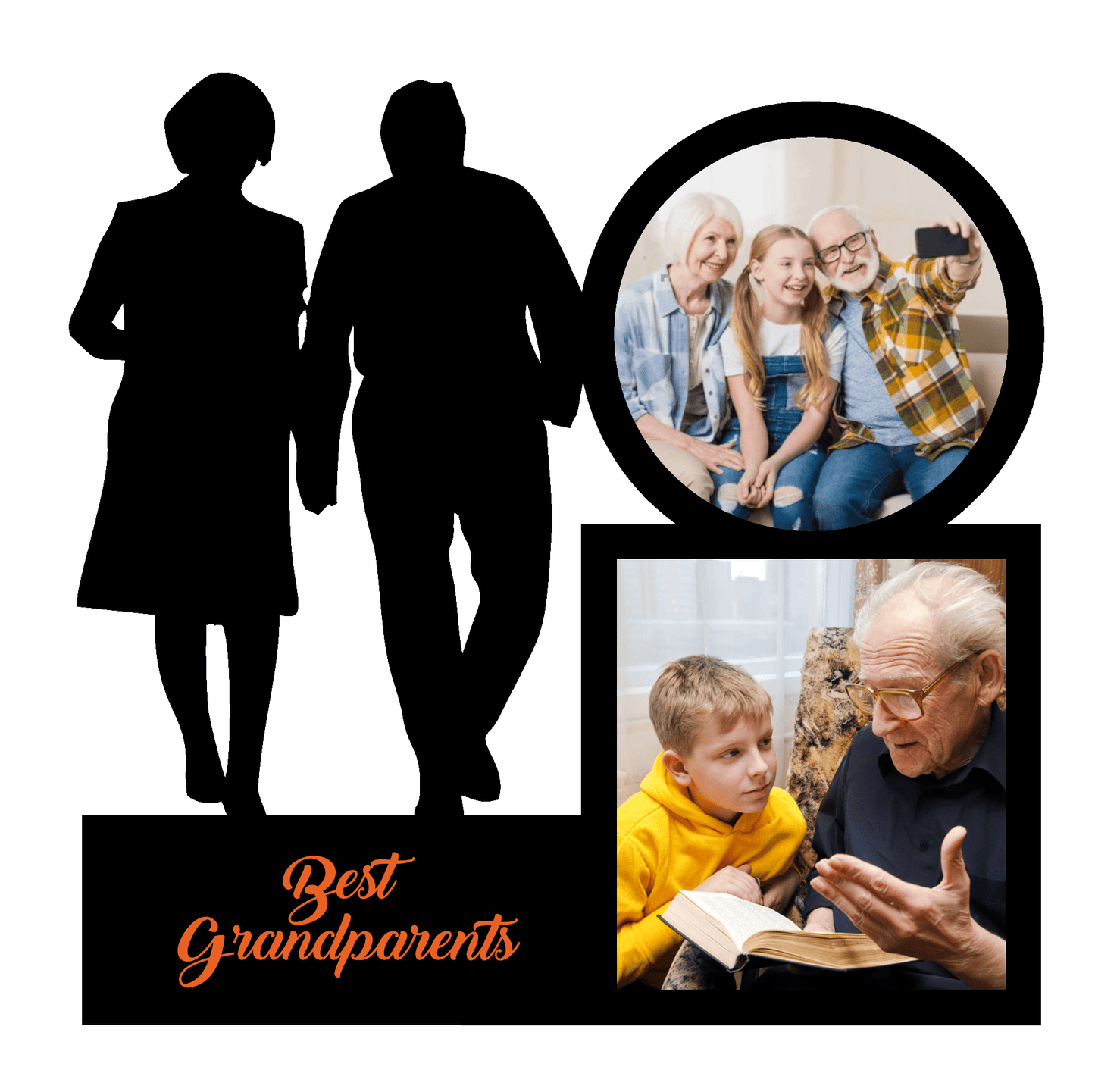 Best Grand Parents - Wooden Photo Frame