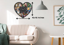 Designer Heart Wall Clock  | 12 Photo Clock | PC 15