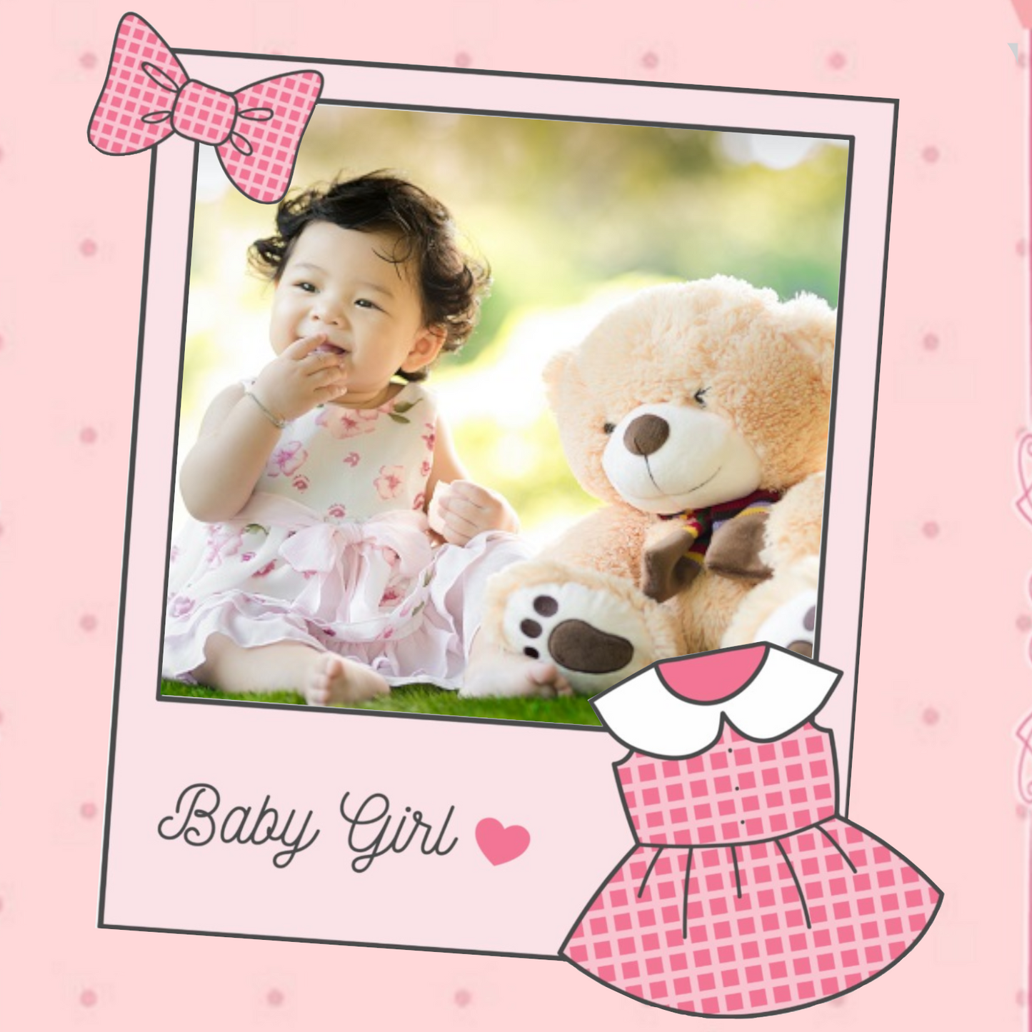 Easel Tower || Photo Frame || Baby Girl