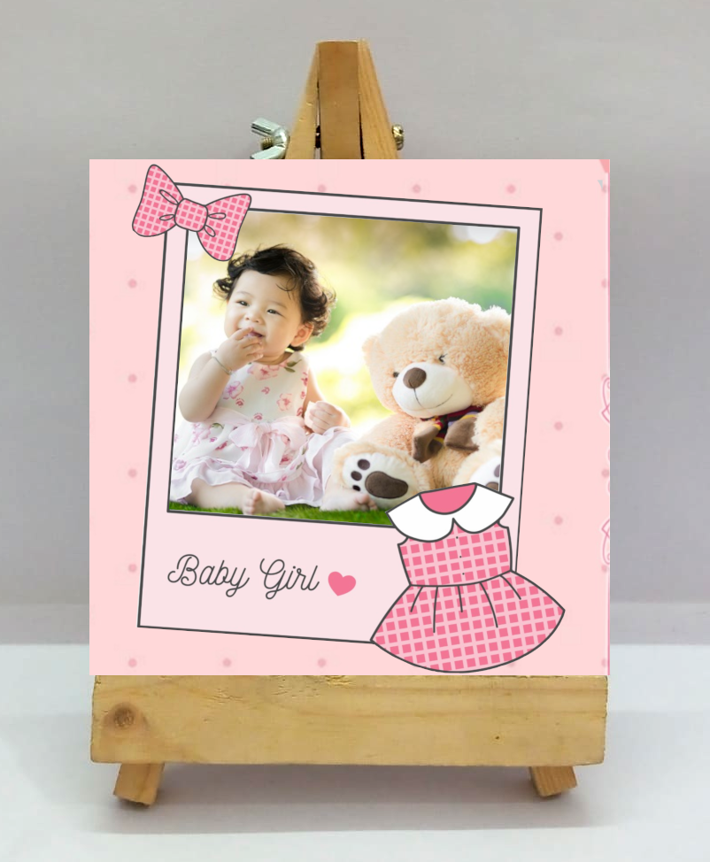 Easel Tower || Photo Frame || Baby Girl